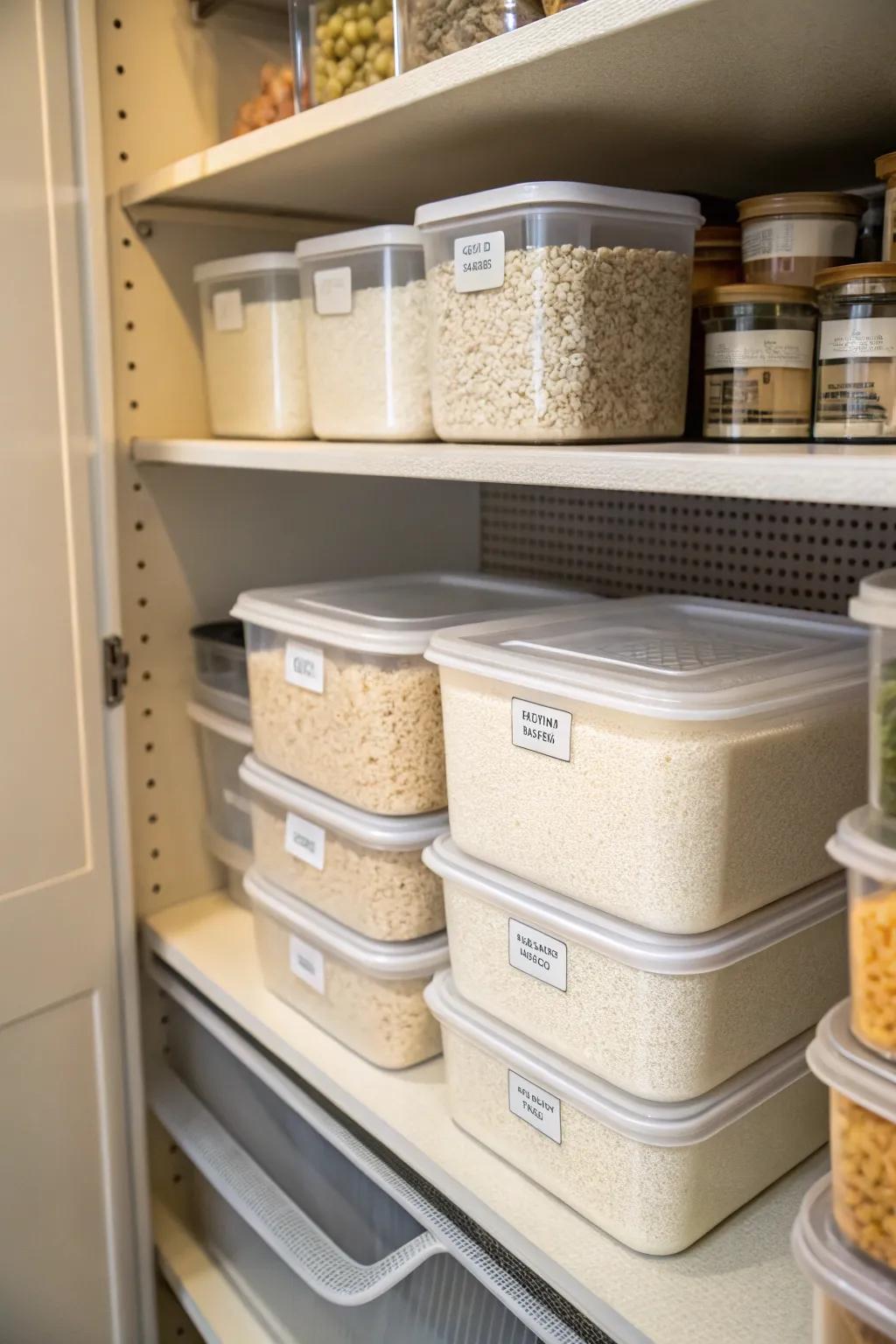 Stackable designs optimize space and organization.