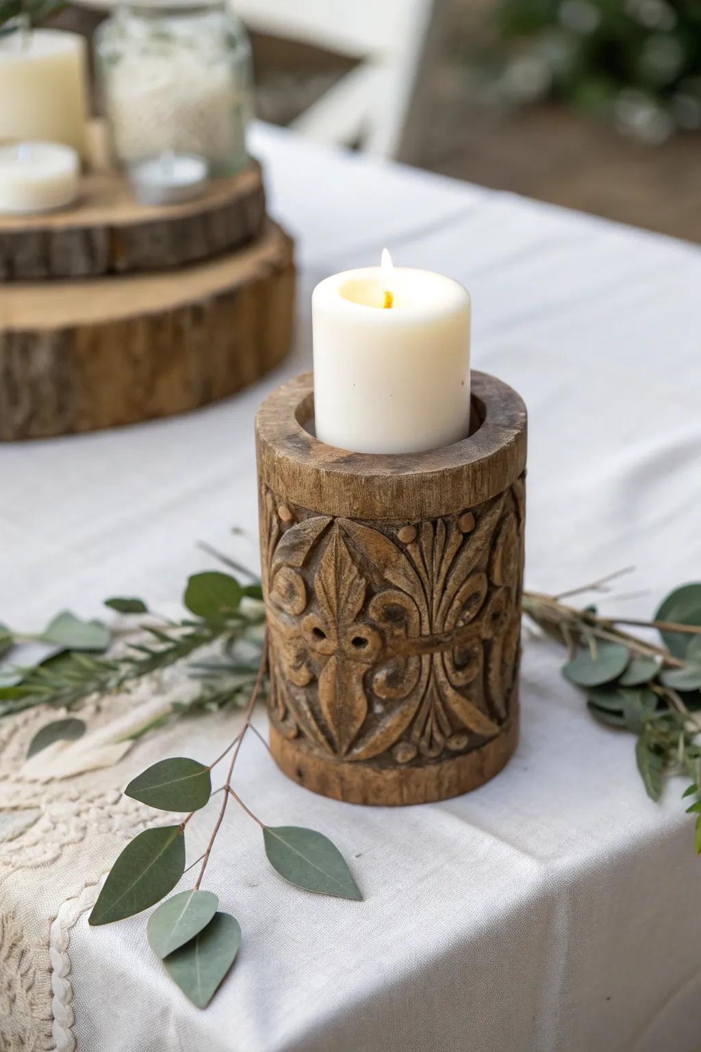 Illuminate your space with the natural charm of rustic elegance.