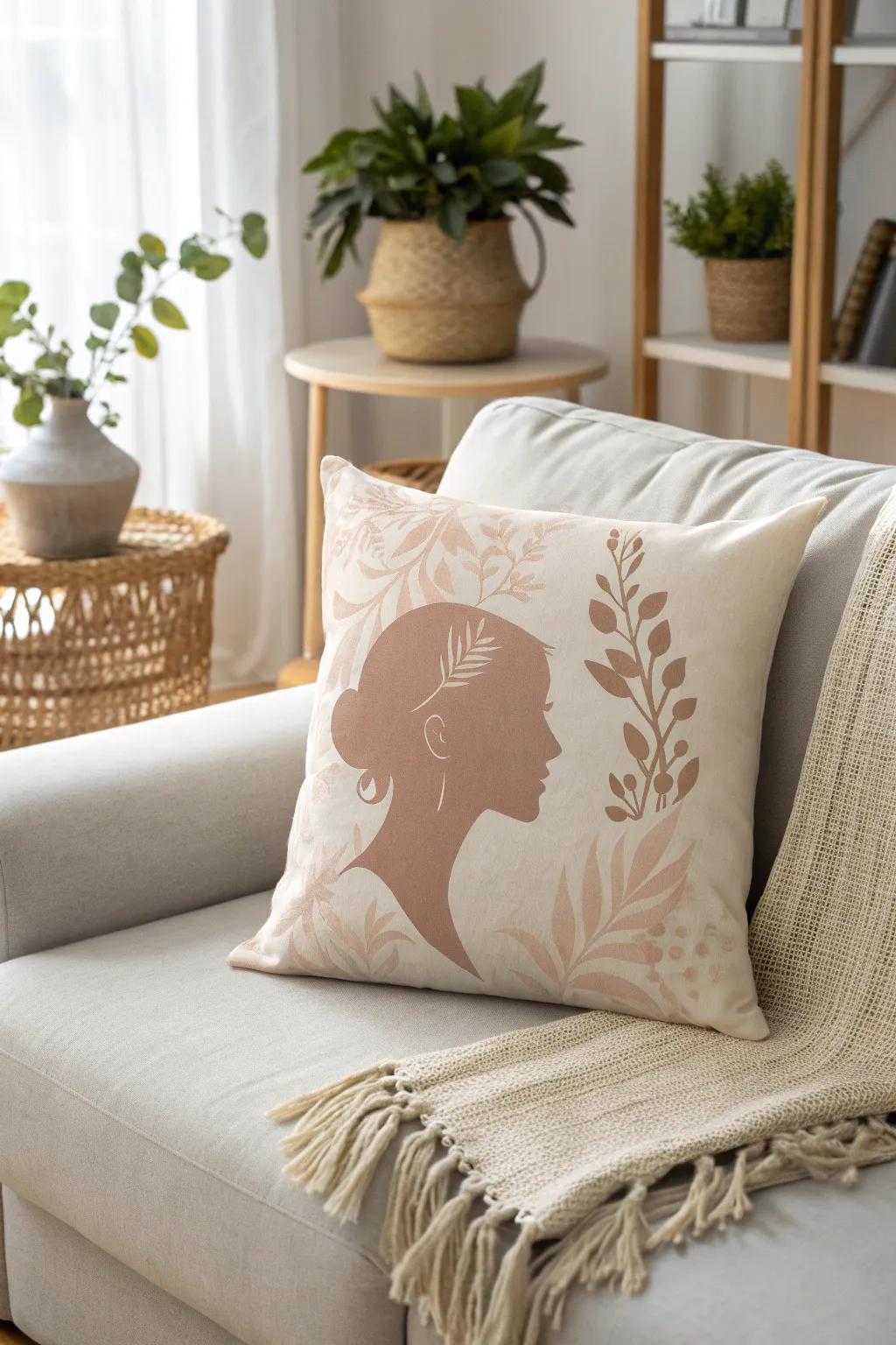 Elevate your space with the artistic charm of silhouette-themed pillows, where simplicity meets elegance.