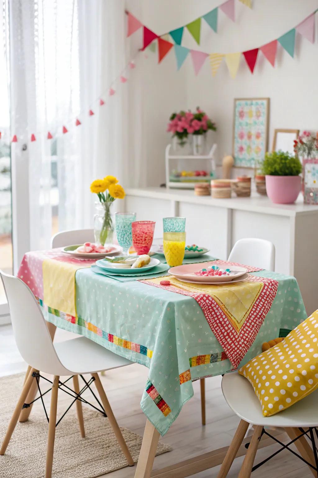 Bright colors can make your gathering space more welcoming.