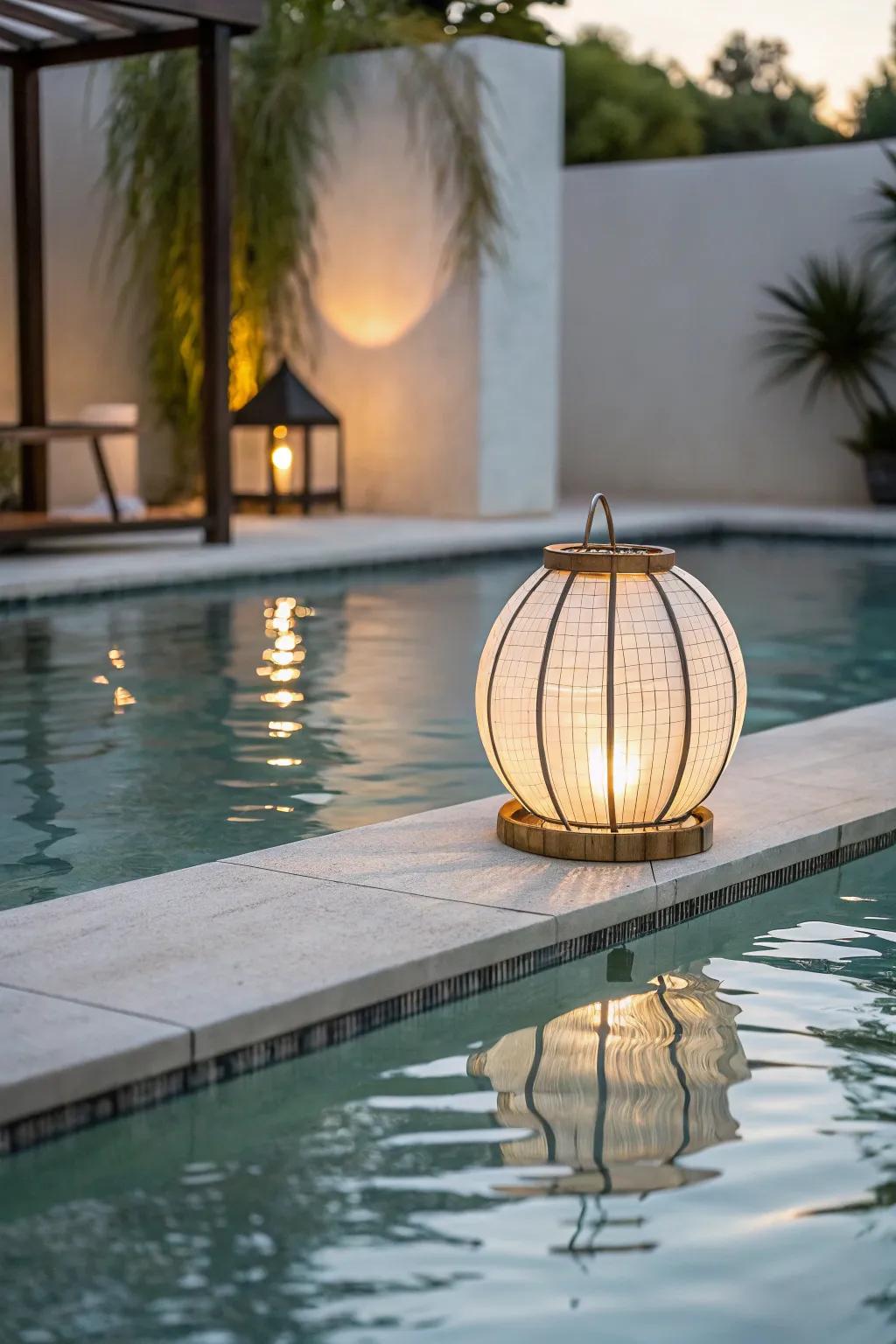 Illuminate your poolside evenings with the serene elegance of floating solar lights, where Scandinavian minimalism meets Boho charm.