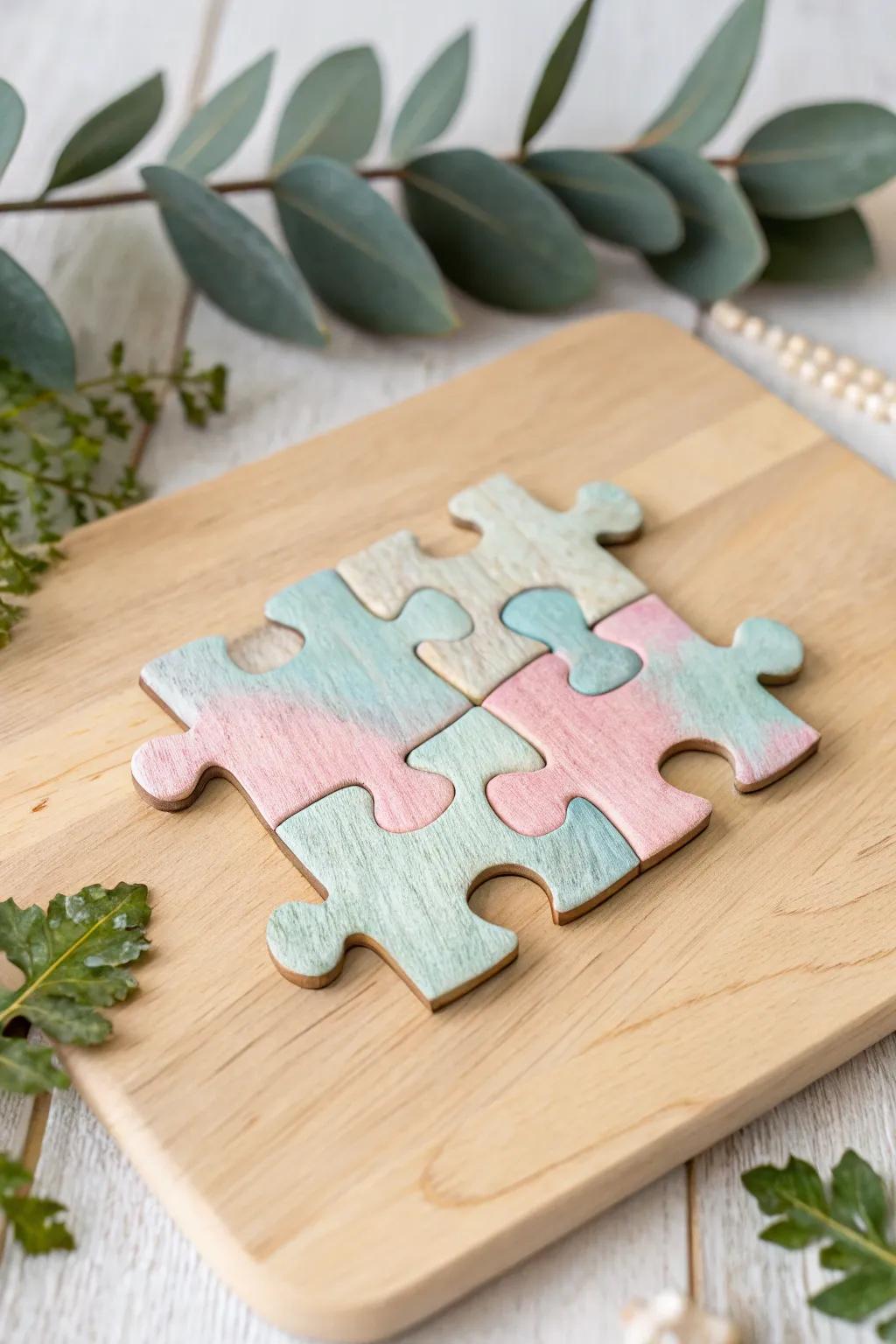 Add a touch of playful elegance to your child's room with handcrafted tessellation art.