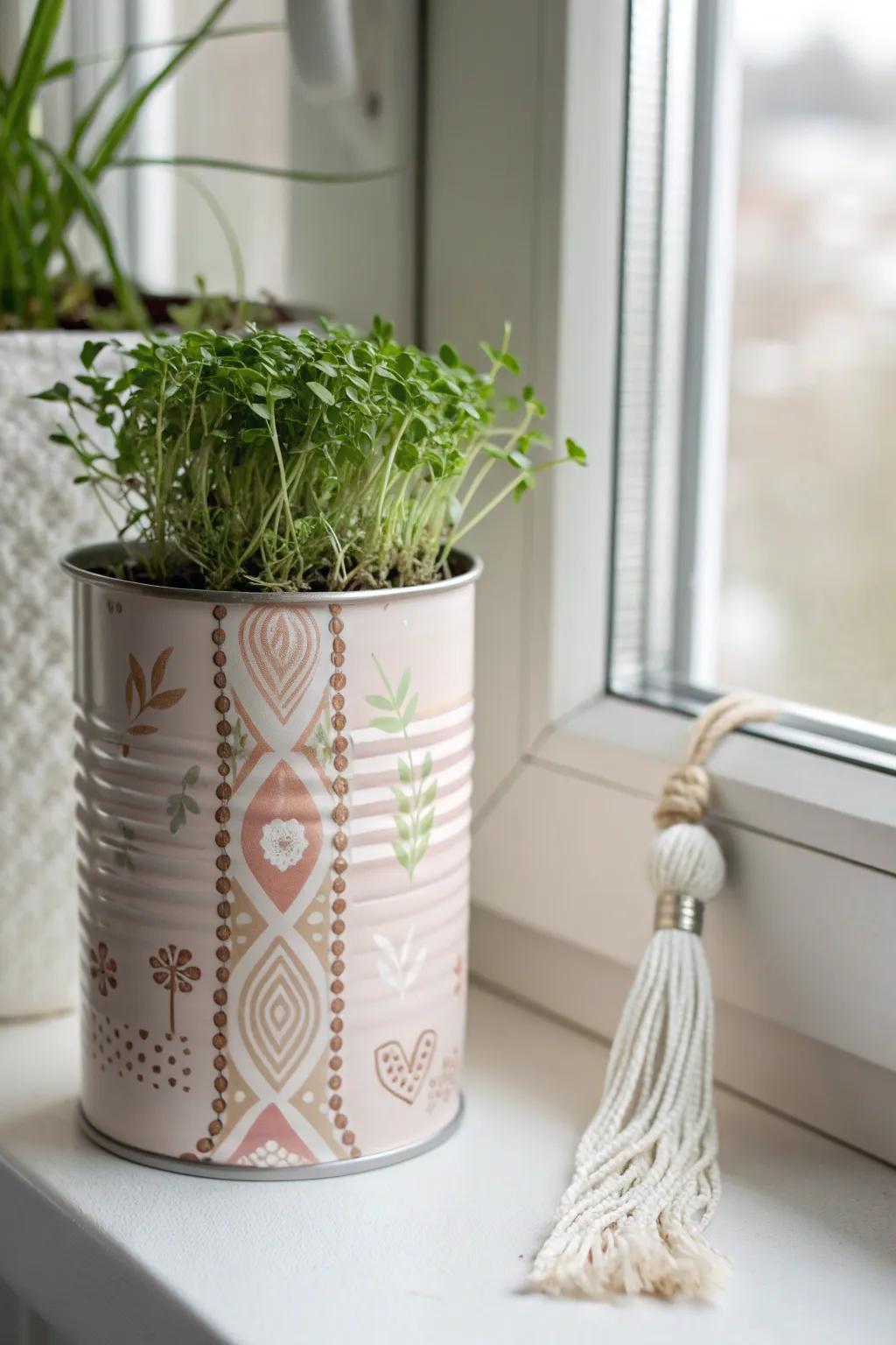 Transforming tin cans into blooming beauties – a simple, fun upcycling project for kids!