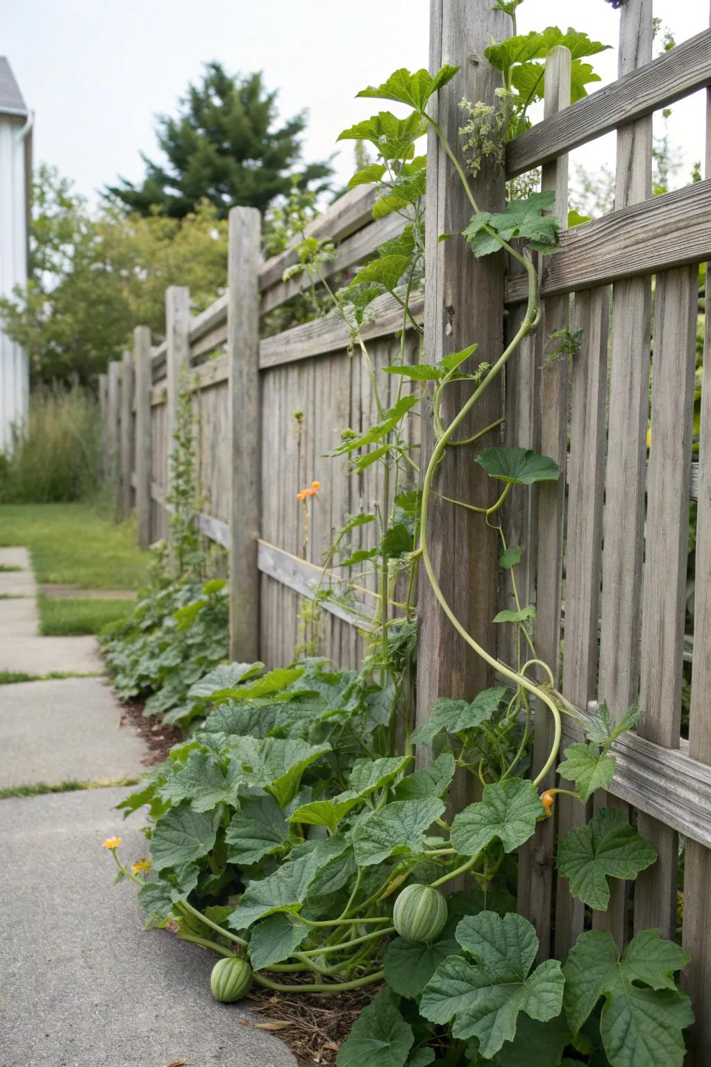 Transform your fence into a stunning watermelon trellis, blending Scandinavian minimalism with boho elegance.