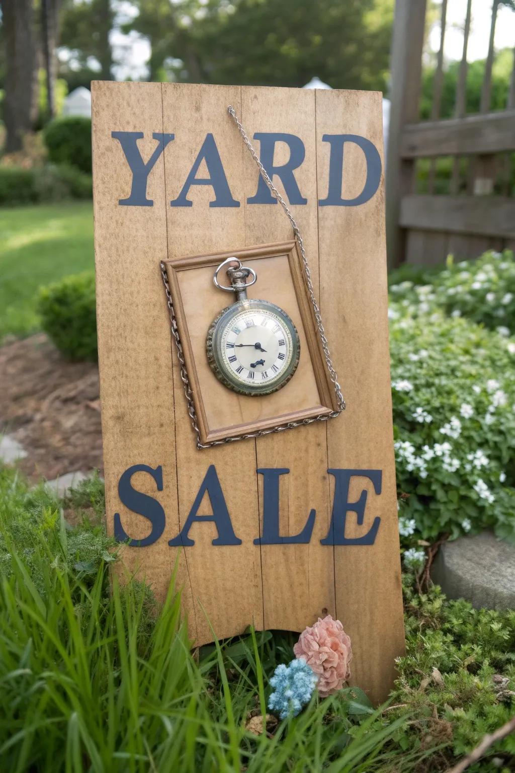 Capture curiosity with a personal touch: showcase unique finds at your yard sale!