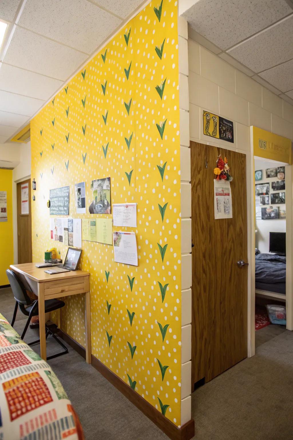 Temporary wallpaper offers a bold and removable way to personalize your space.