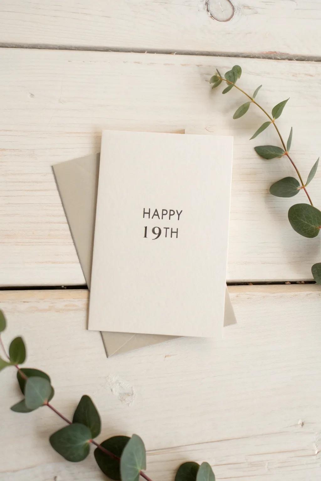 Celebrate simplicity with a minimalist birthday card that speaks volumes in elegance. #MinimalistChic #ScandiBoho