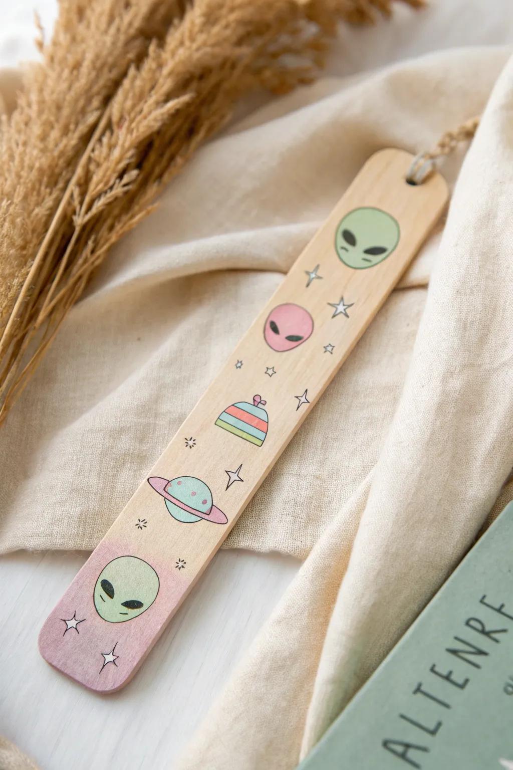 Crafted with care: an alien bookmark that's out of this world!
