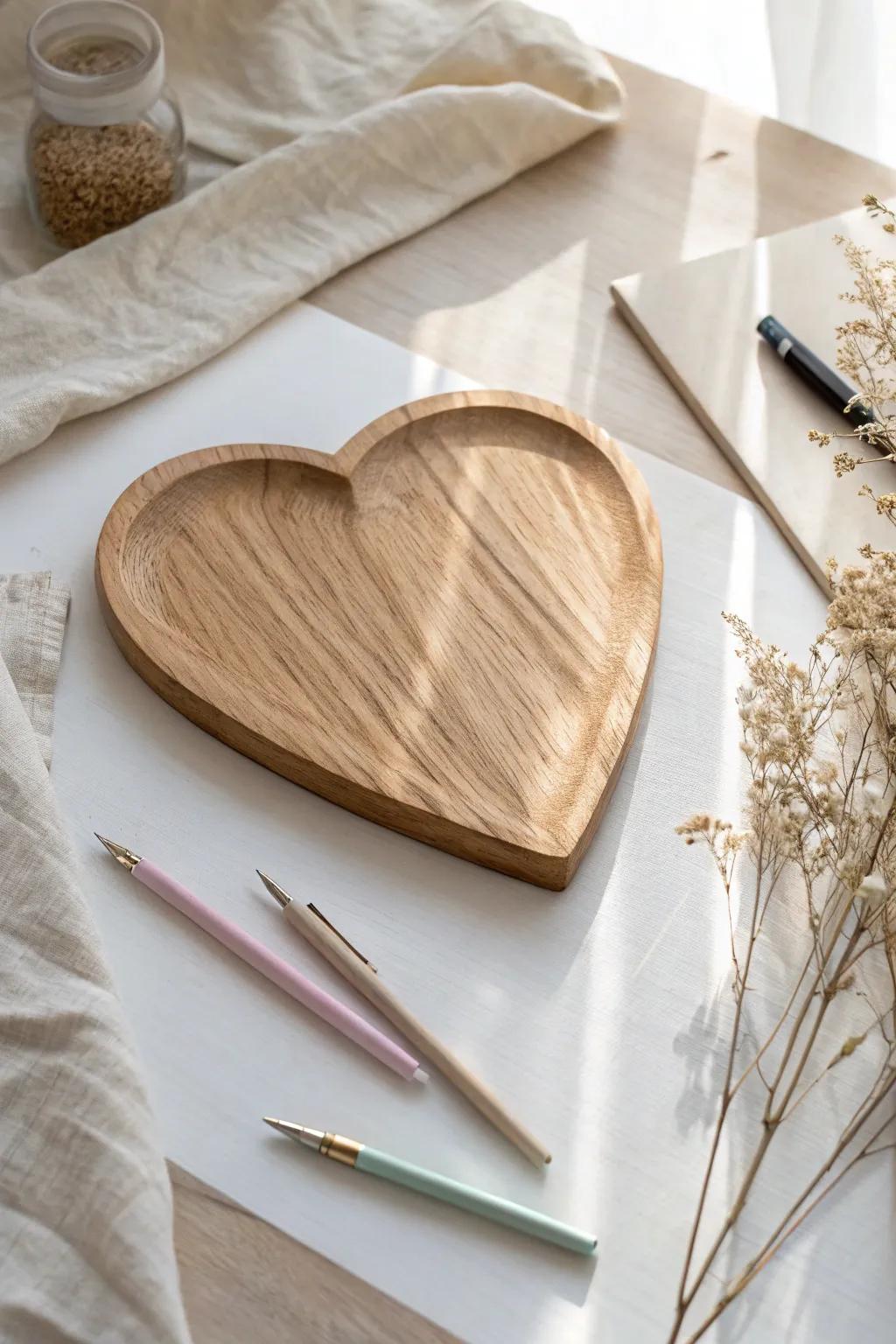 Capture heartfelt messages on wooden cut-outs for a nursery filled with love and community.