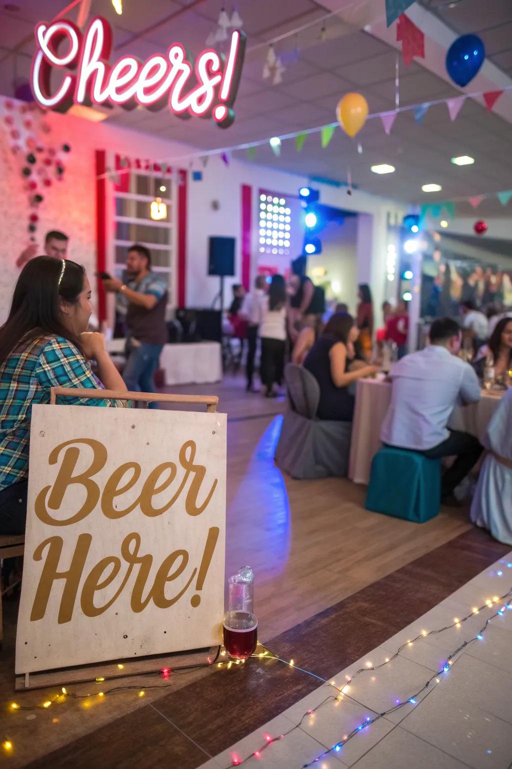 Custom signage adds a personal touch to your decor.