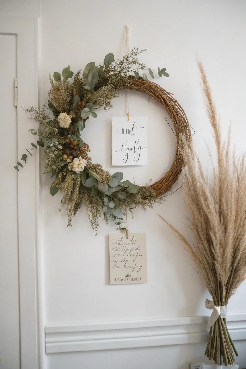 Embrace the seasons with a scripture-adorned wreath that beautifully celebrates the church calendar all year round.