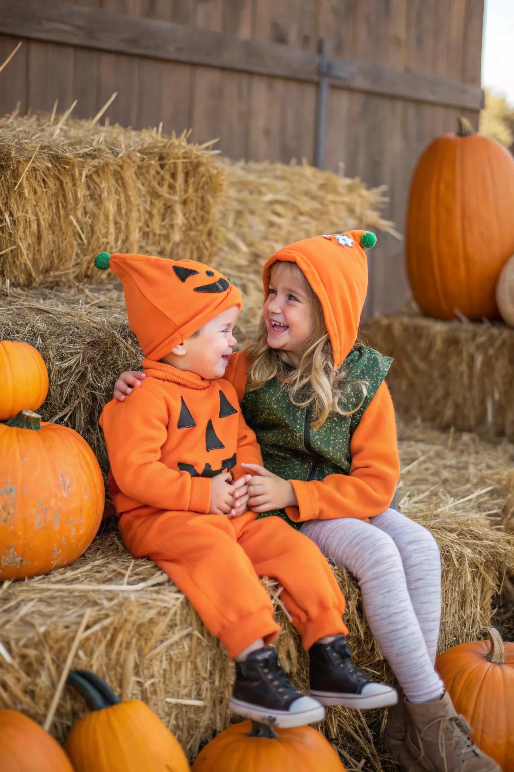 Celebrate the harvest with a pumpkin patch duo.