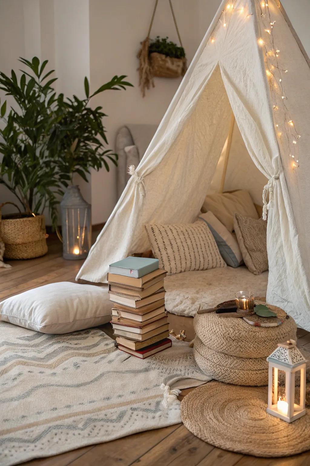 Escape into your own serene book nook fort—where every page is a new adventure.