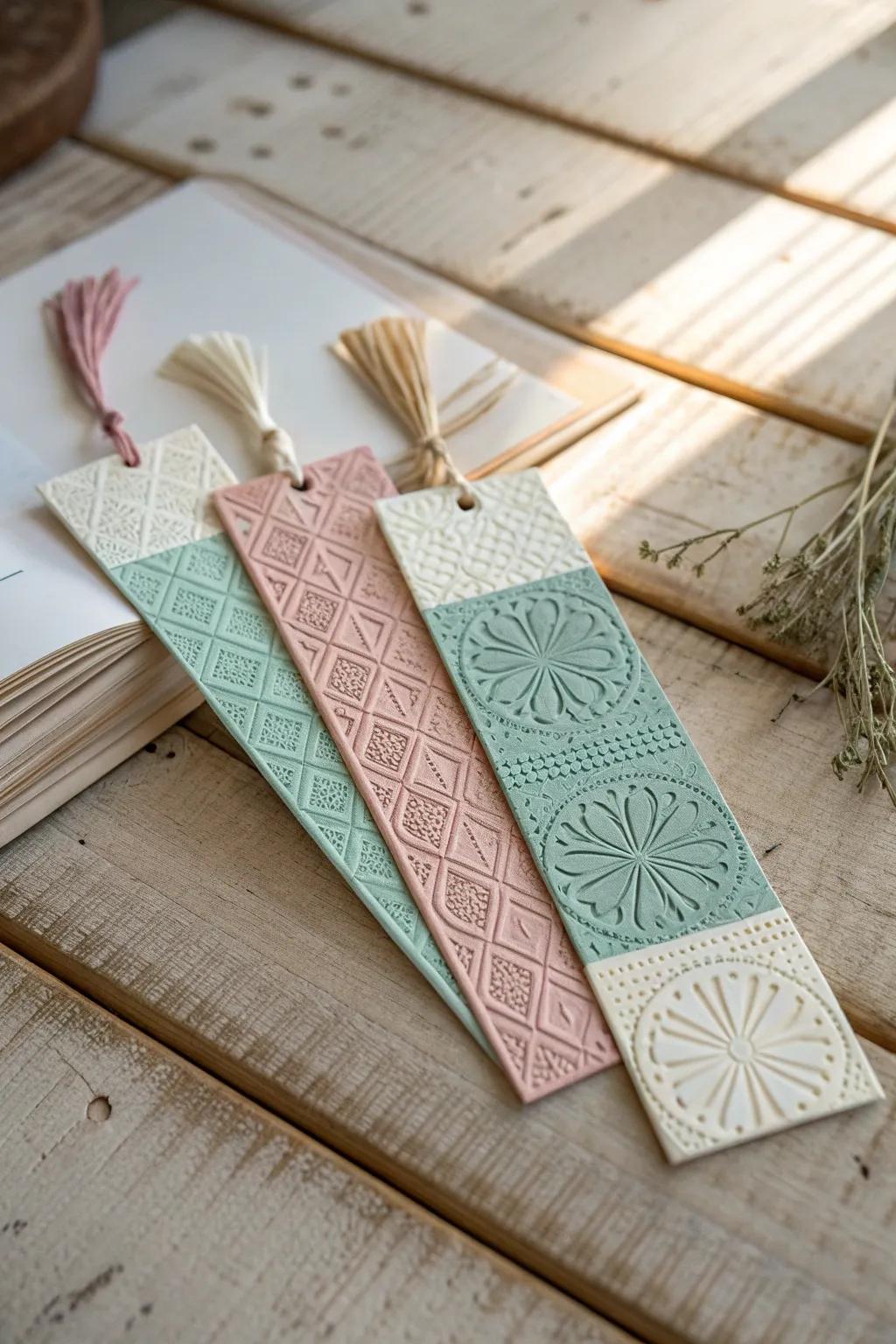 Discover the beauty of layered textures with this minimalist boho bookmark.