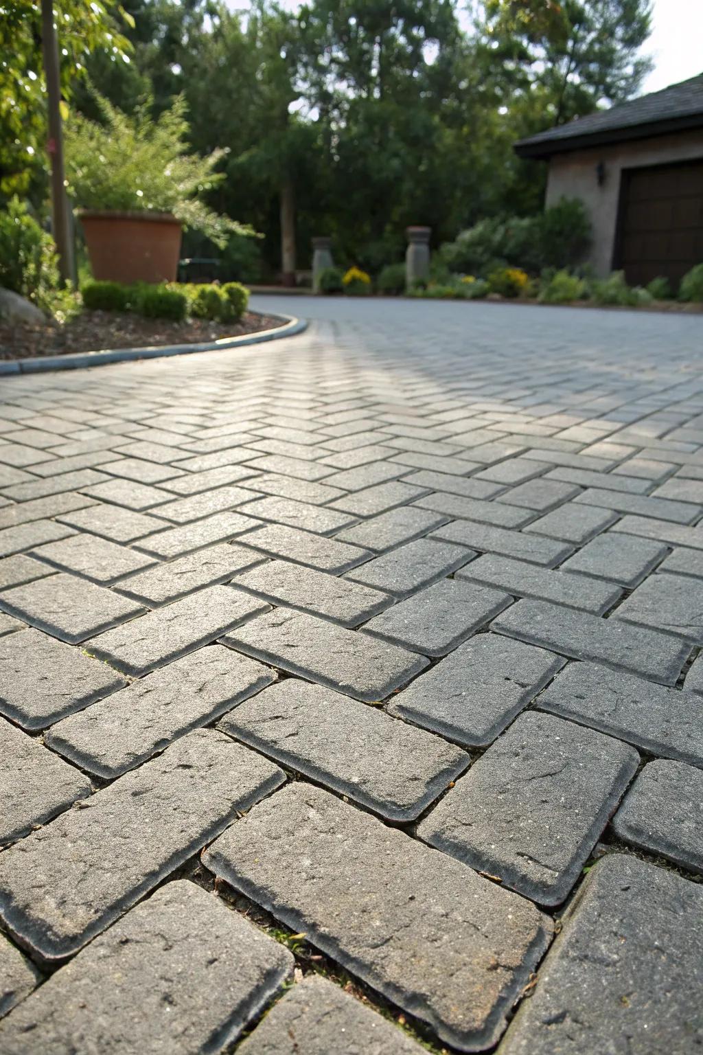 Crafted to Perfection: This permeable driveway combines aesthetics with functionality, managing rainwater with style.