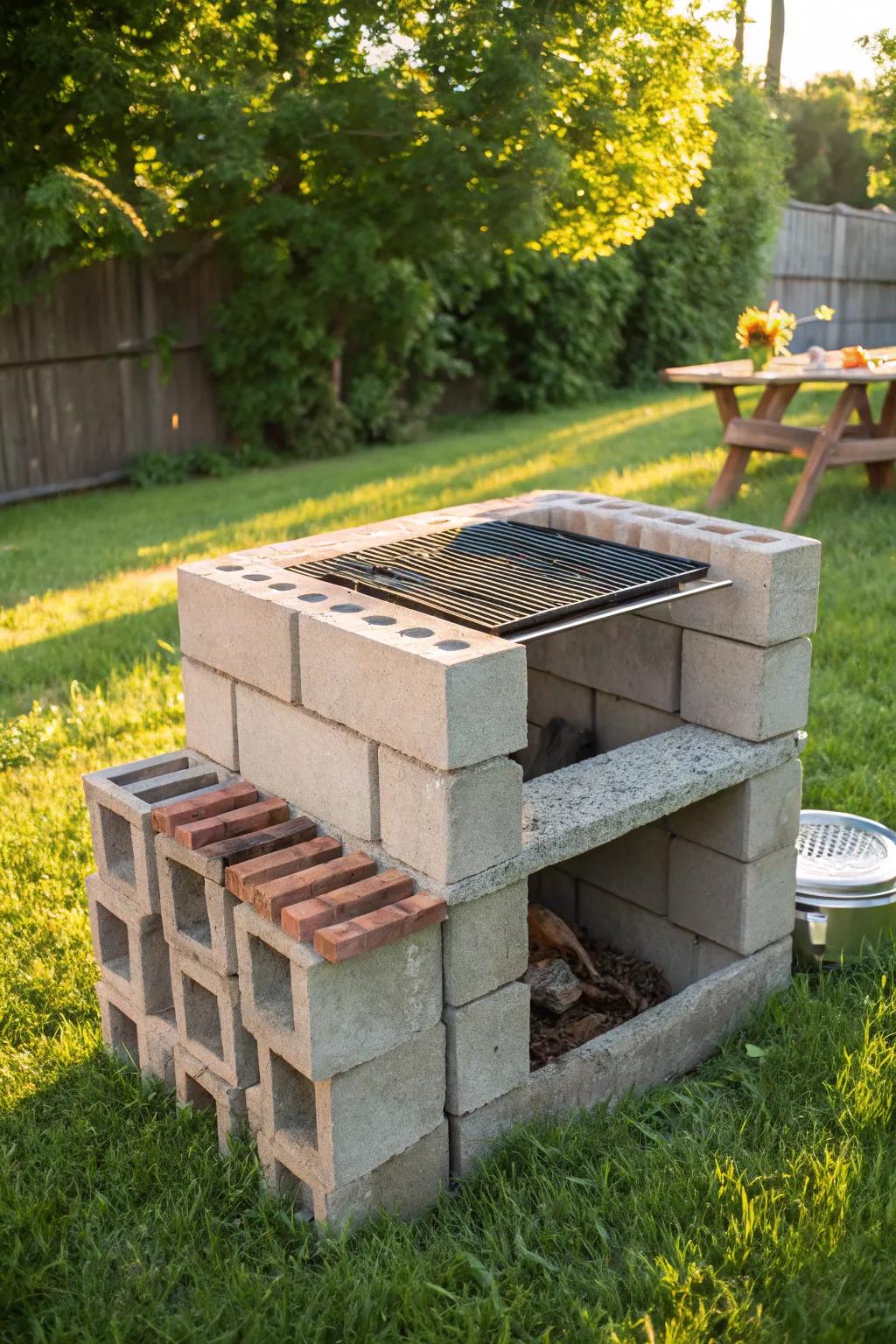Elevate your cookouts with this eco-friendly cinder block BBQ grill—where craftsmanship meets simplicity.