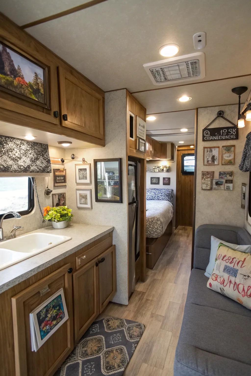 Personalized decor makes your RV uniquely yours.