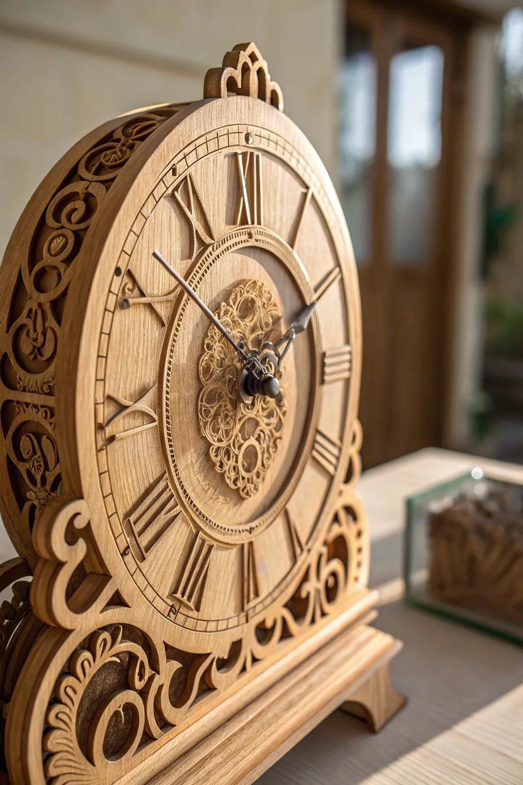 Time reimagined: An artistic clock that blends elegance with craftsmanship.
