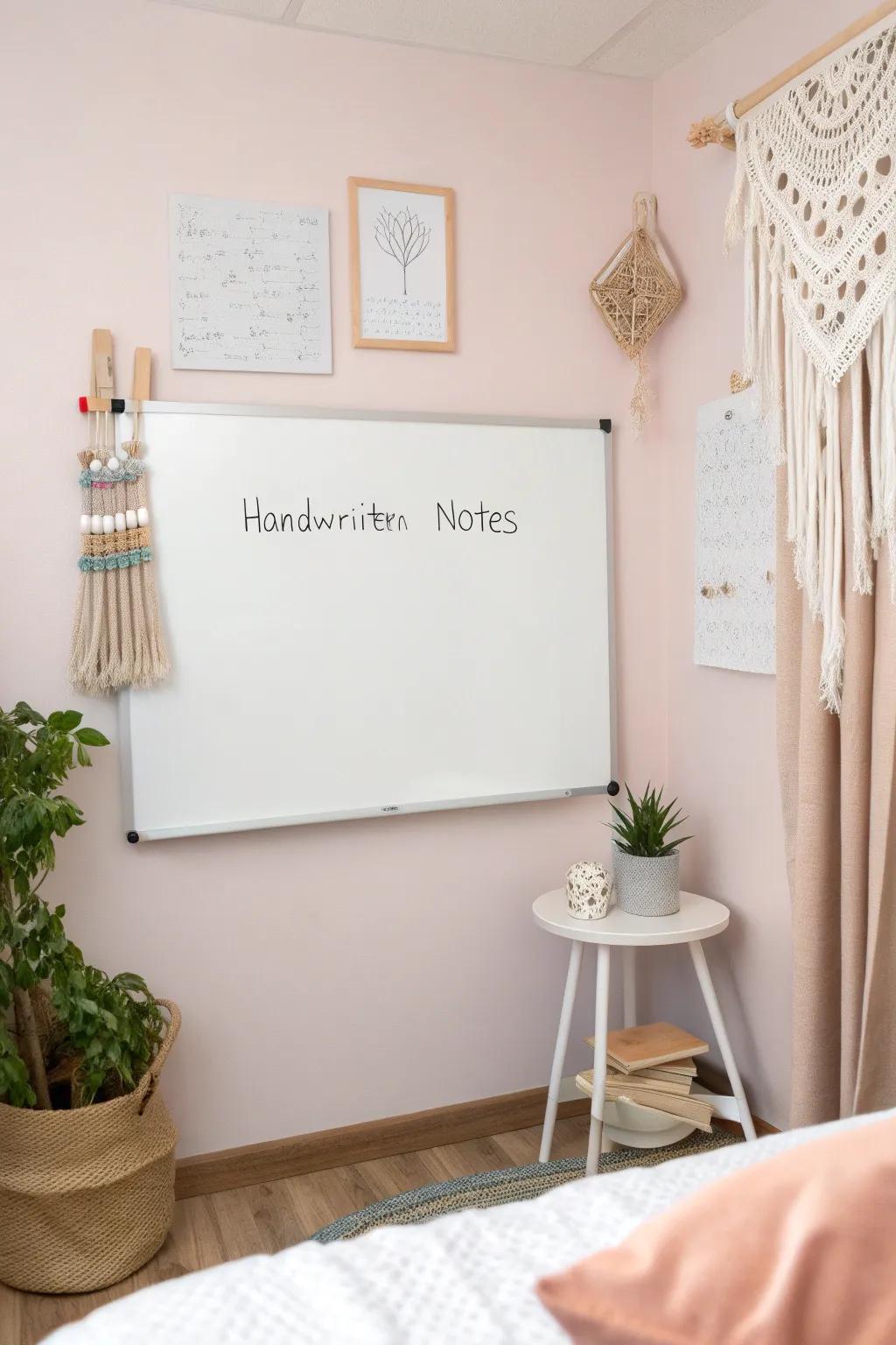 Enhance communication with your roommate using simple, stylish whiteboard notes. 🌿✍️
