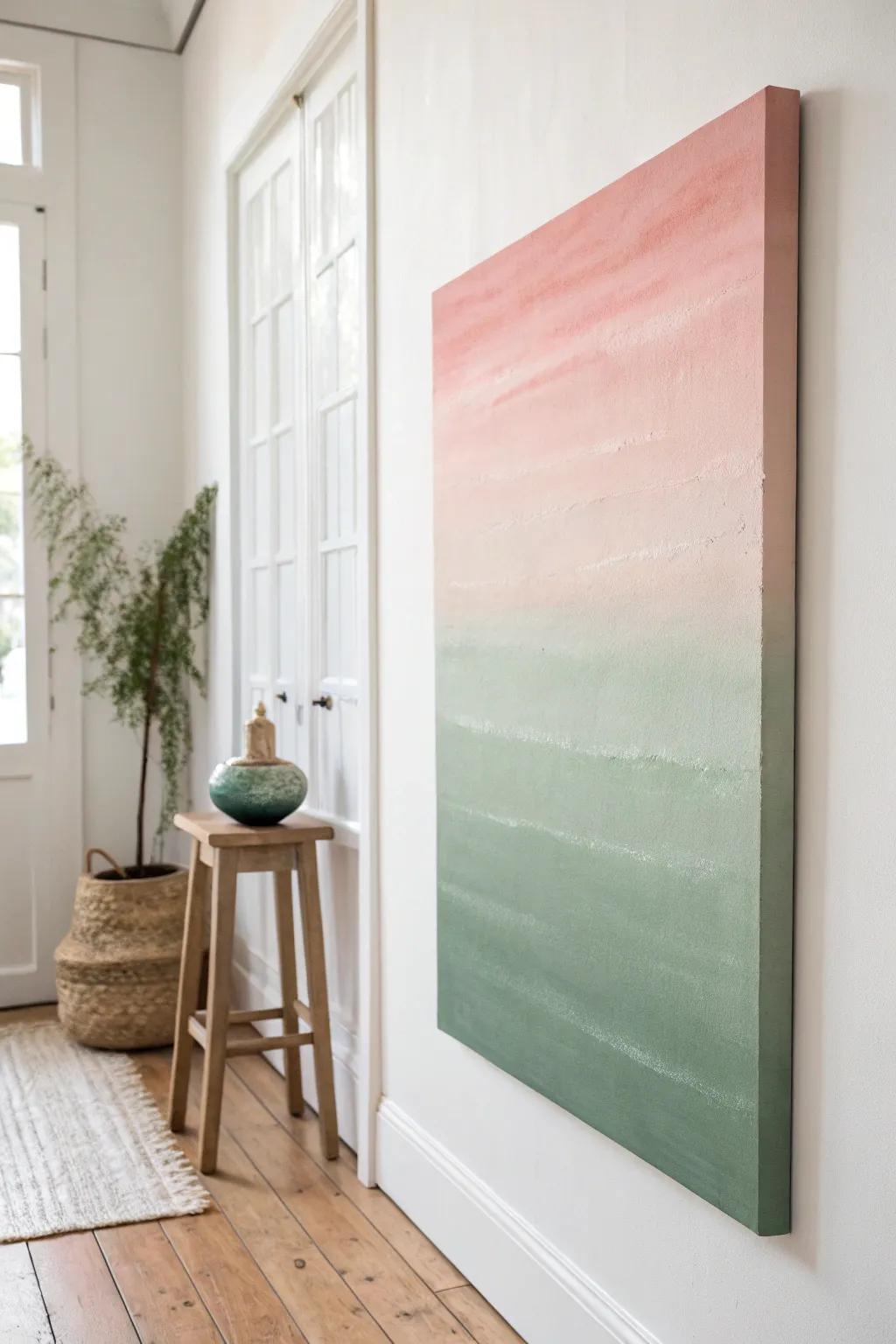 Transform your space with serene gradient wall art that adds a touch of elegance and depth.