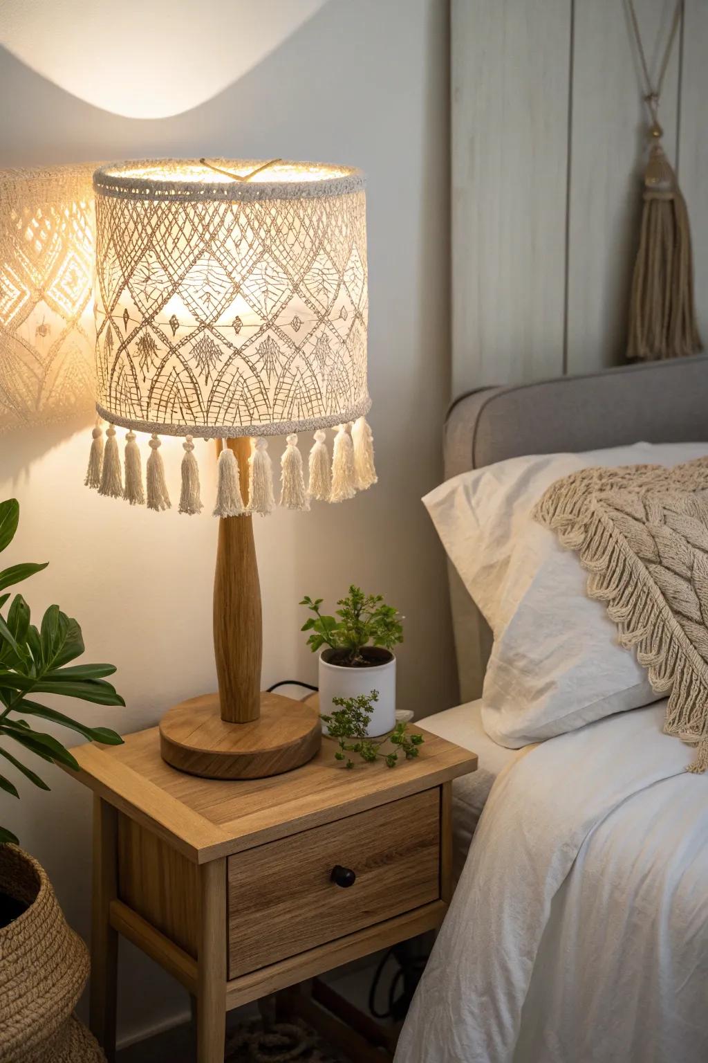 Illuminate your space with the warmth and charm of a cozy knit lampshade.