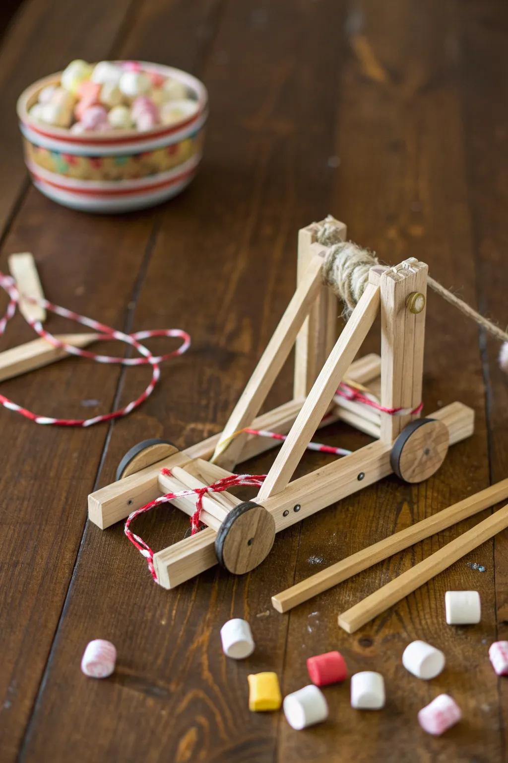 Unleash your creativity with this DIY Mini Catapult – perfect for launching fun and learning!