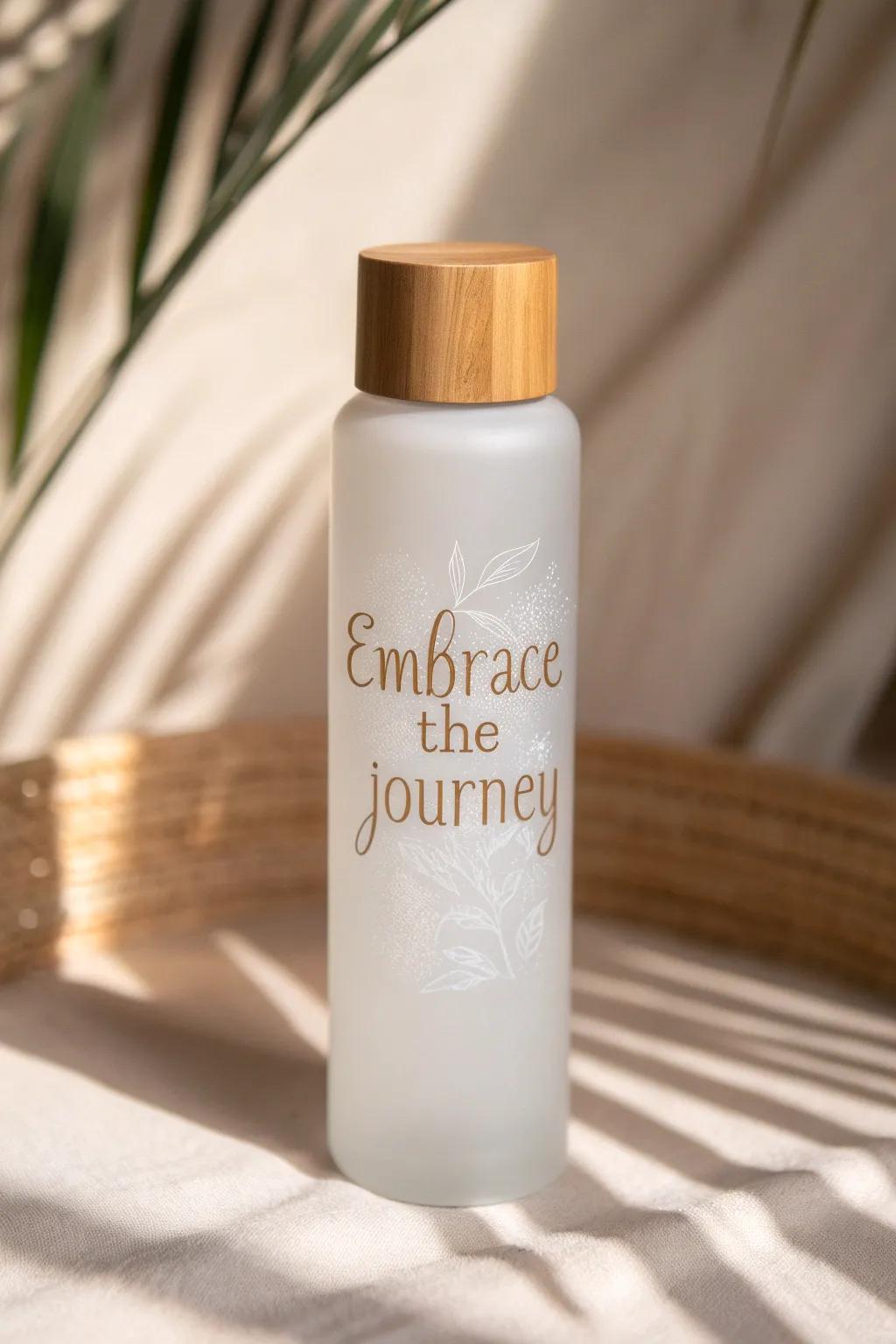 Stay inspired every day with your personalized water bottle. #MotivationInStyle