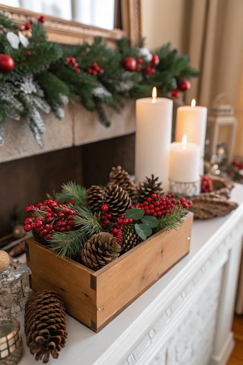 A festive box decoration perfect for the holiday season.