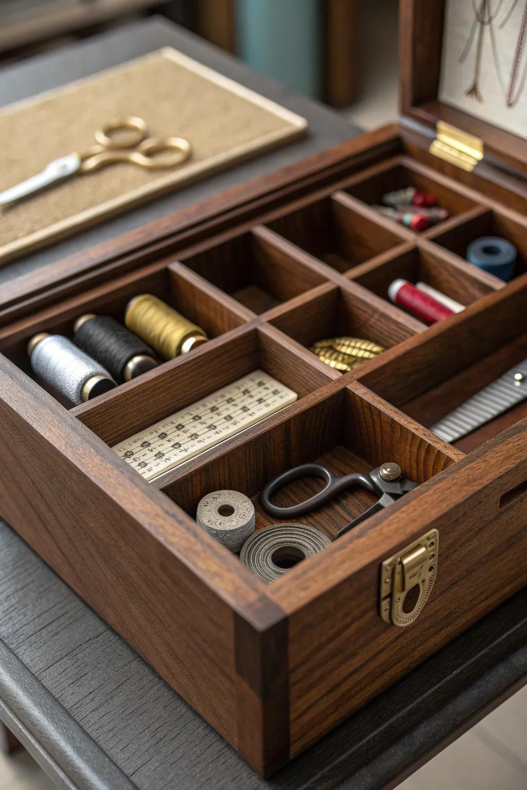 Elevate your craft room with custom drawer inserts that blend functionality with exquisite craftsmanship.