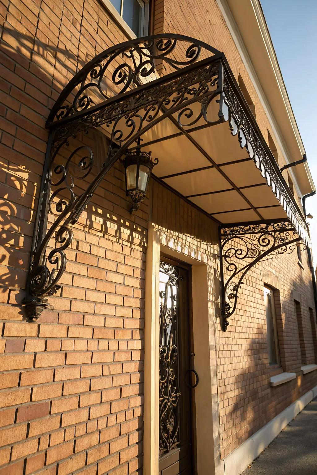 Elevate your home's charm with a decorative metal awning, where durability meets artistry.
