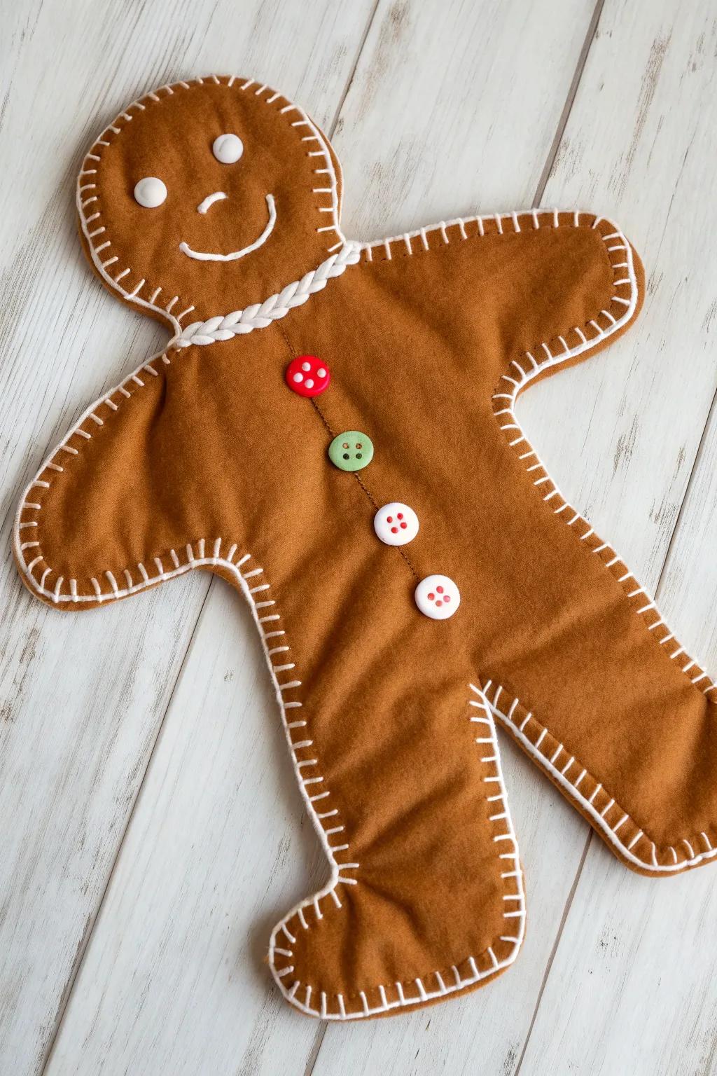 Sweeten your holiday with this charming DIY gingerbread person costume!