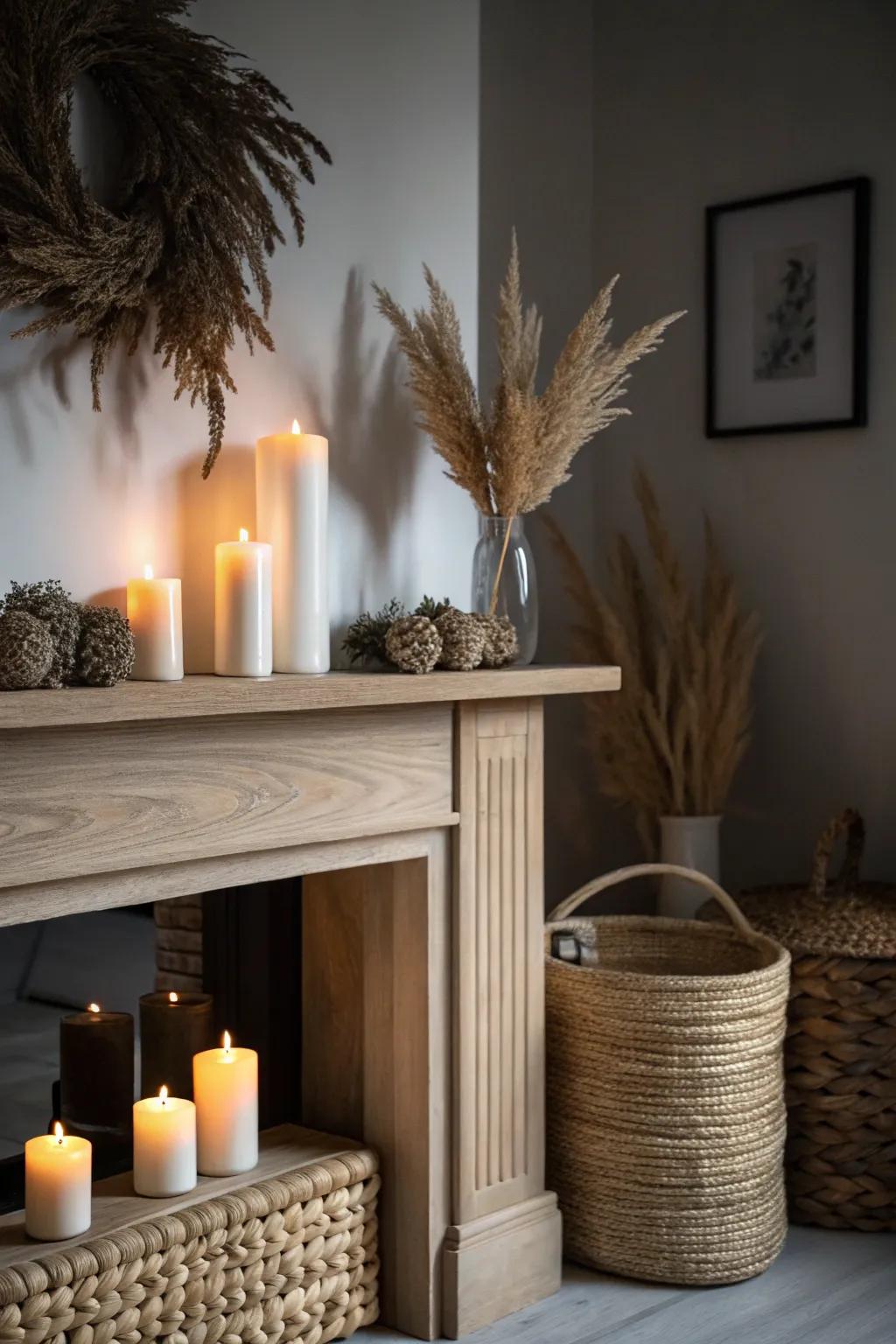 Create a hauntingly beautiful ambiance with flickering LED candles for your DIY haunted house decor.