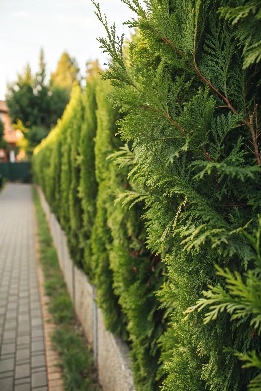 Craft your haven with a lush, green living fence—nature's masterpiece of privacy.