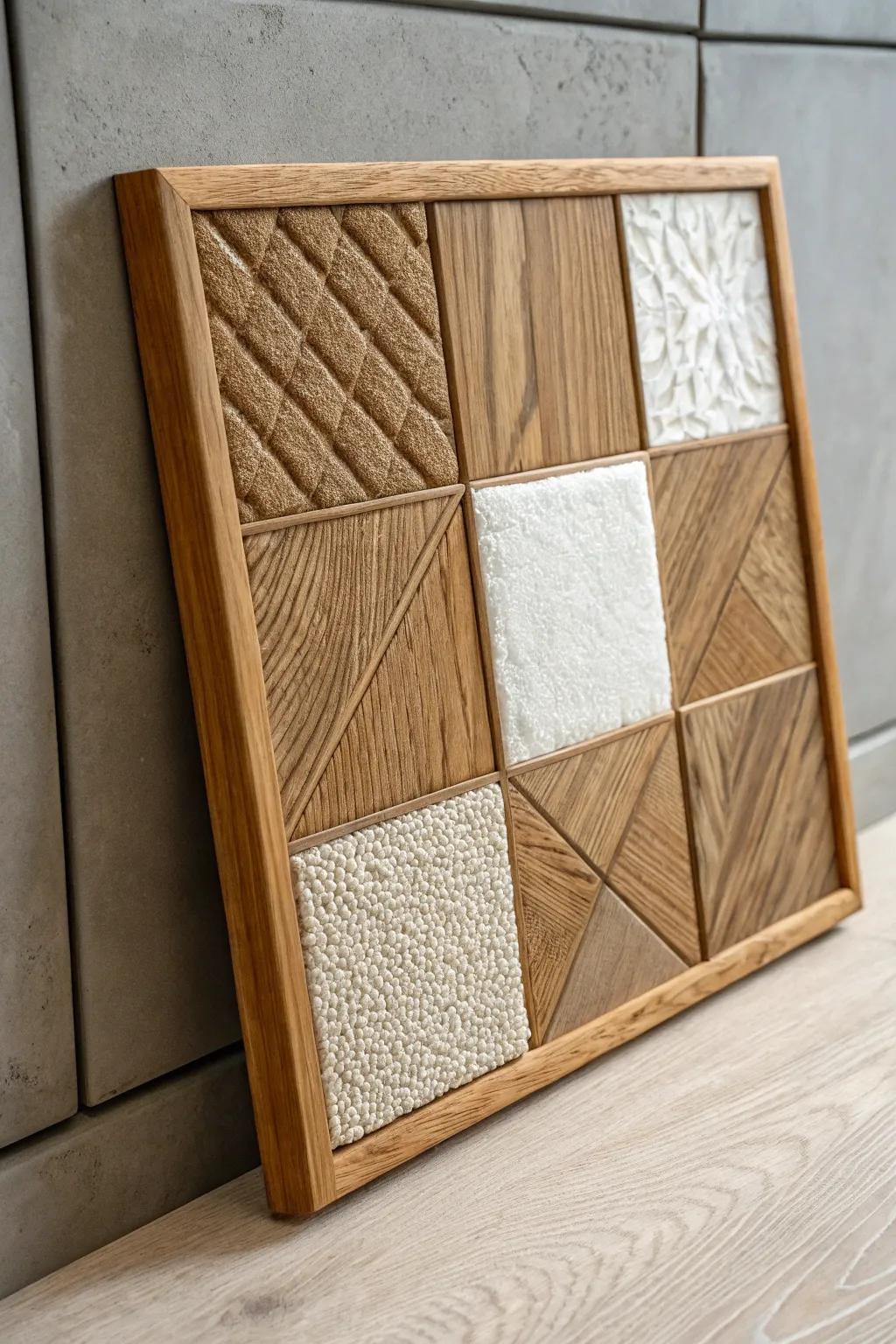 Elevate your space with this chic modular sensory tile—a perfect blend of texture and style for a dynamic and engaging wall design.