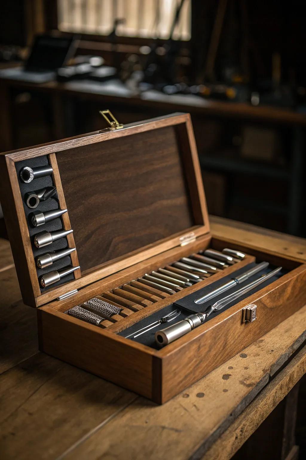 Elevate your workshop game with this magnetic tool holder box—where craftsmanship meets smart organization.