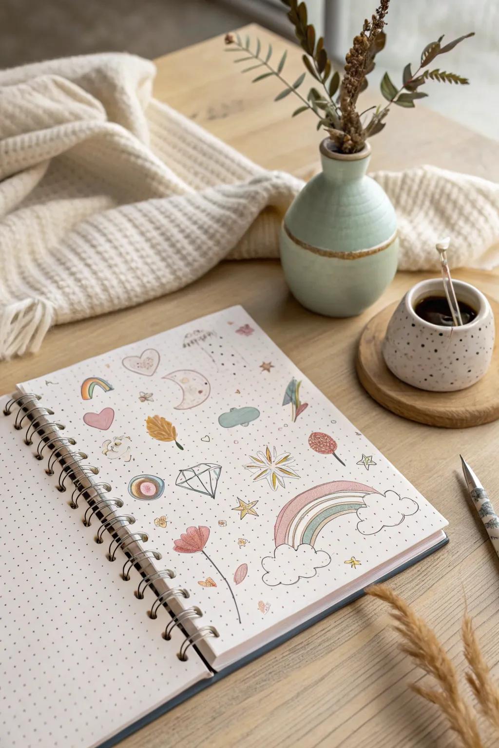 Let your creativity dance across the dots. #DoodleDelight