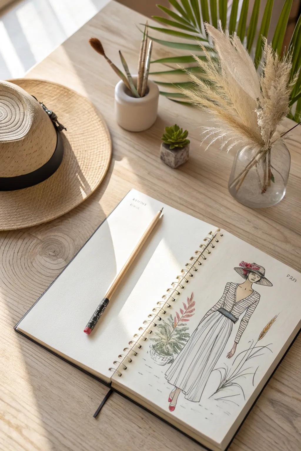 Unleash your inner designer with these chic fashion sketches. ✏️✨ #FashionArt #TeenCreativity