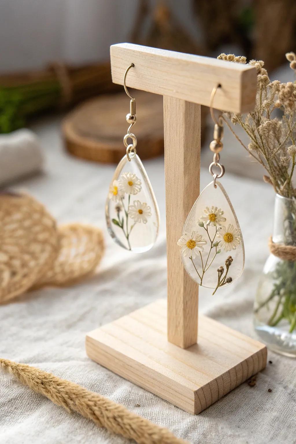 Captivate with the natural allure of radiant resin drops, where nature meets artistry.