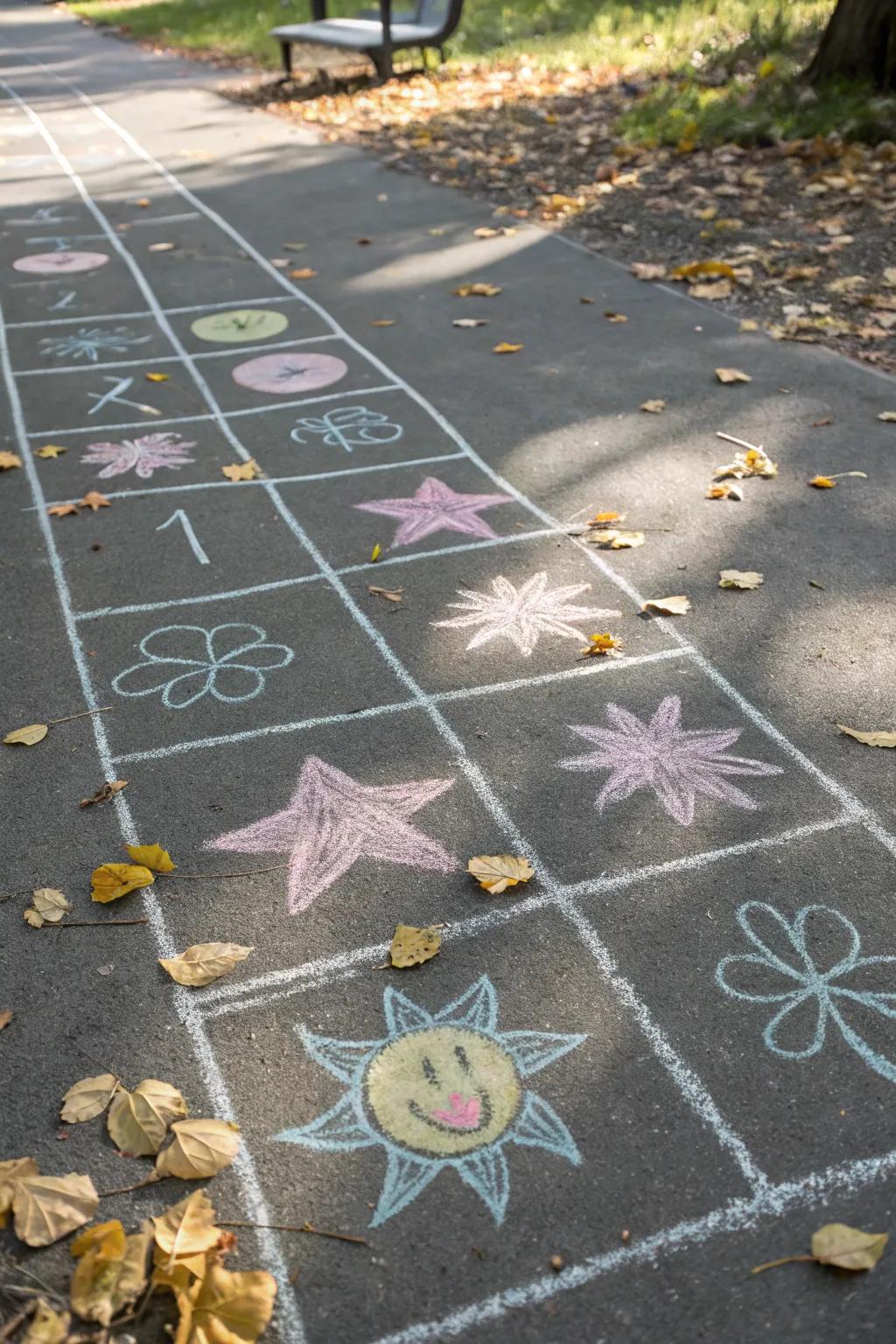 Transform your sidewalk into a whimsical playground with these charming chalk games.