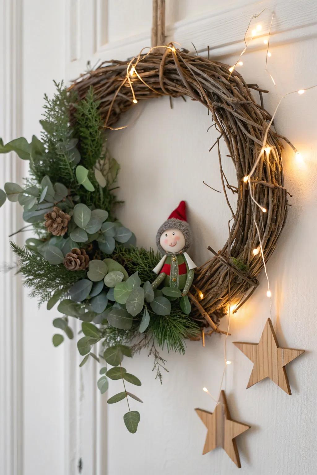 Spot the elf in his secret hideout, adding a touch of magic to your holiday decor.