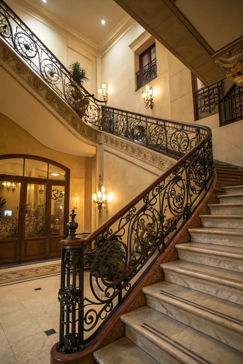 Unique railings can add character to your staircase.