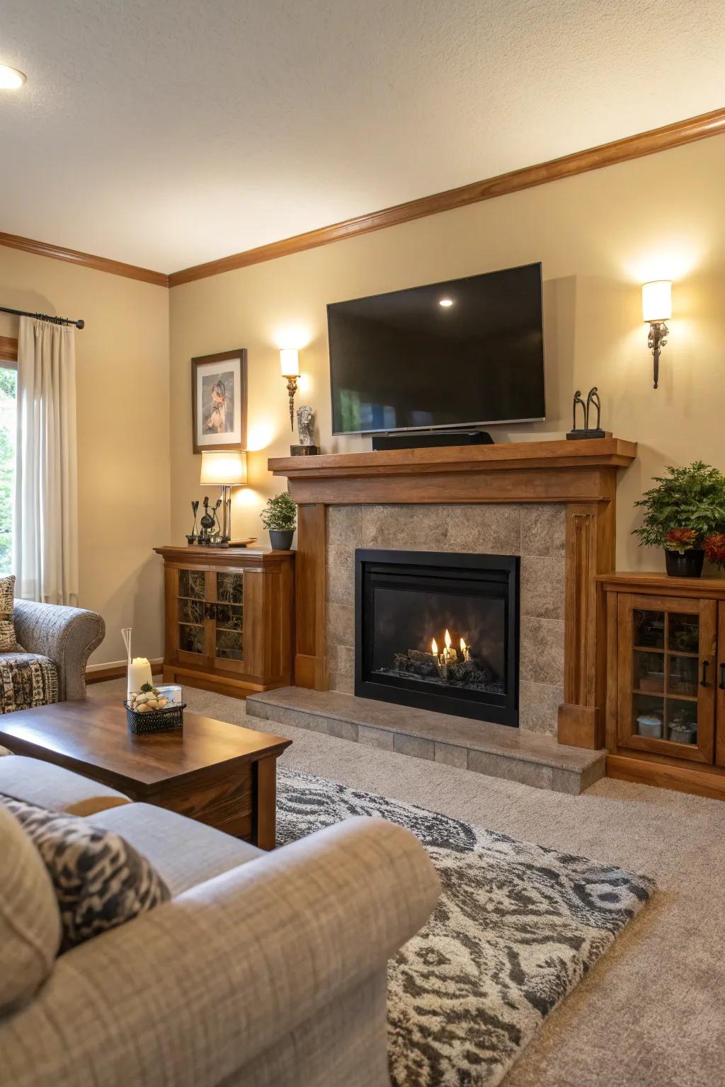 Combine tech with style for a multifunctional space.