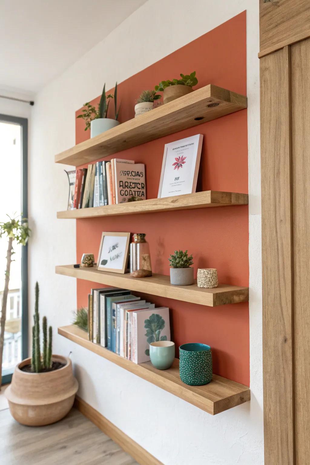 Transform your space with a splash of color and minimalist charm. 🌿📚✨ #ScandinavianStyle #BohoChic #HomeDecor