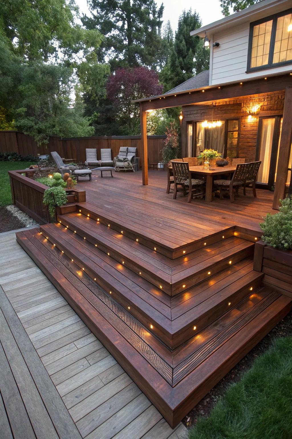 Elevate your outdoor space with a multi-layered masterpiece that defines elegance and style.