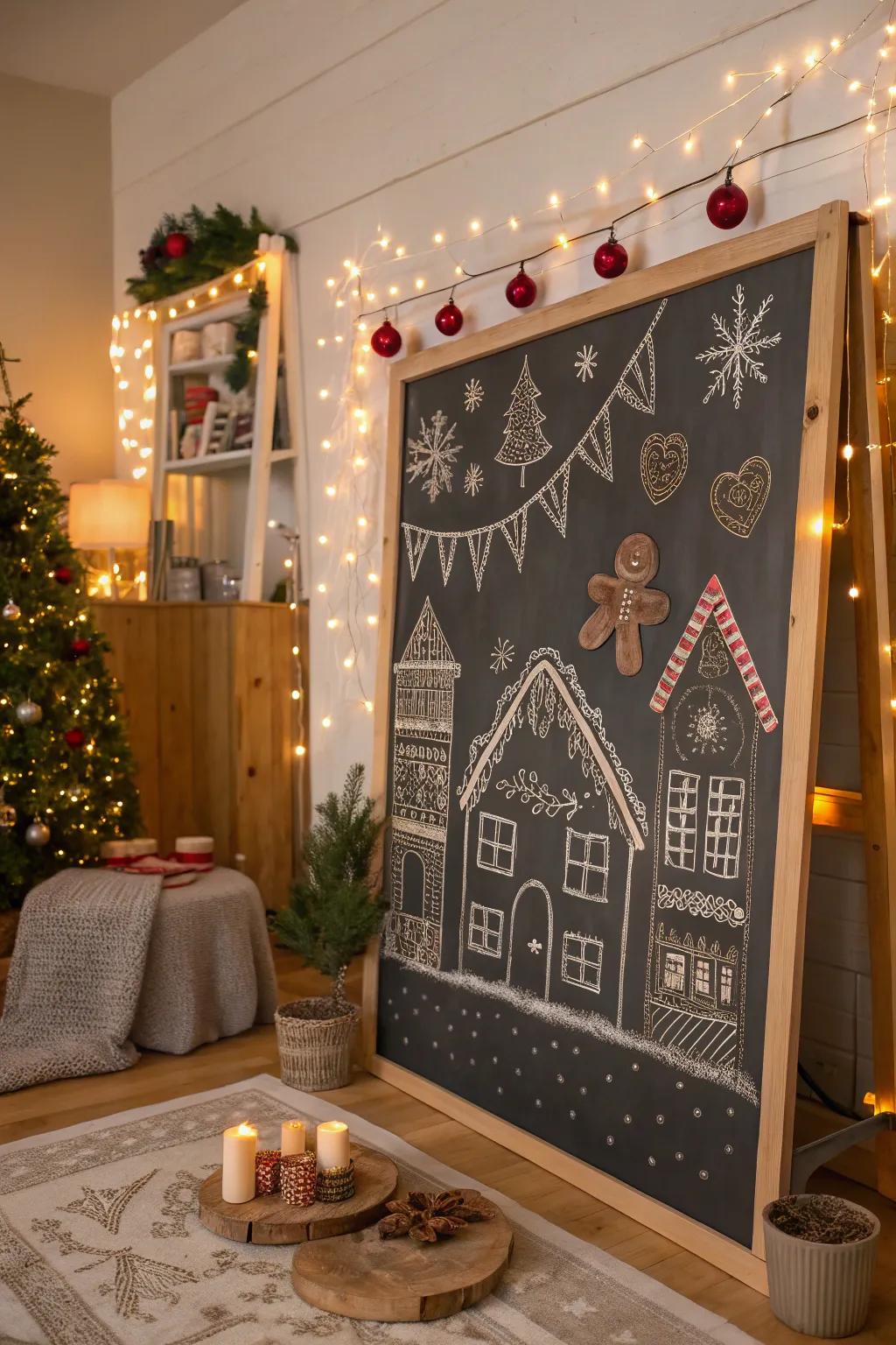 Chalkboard style brings a creative flair to your decor.