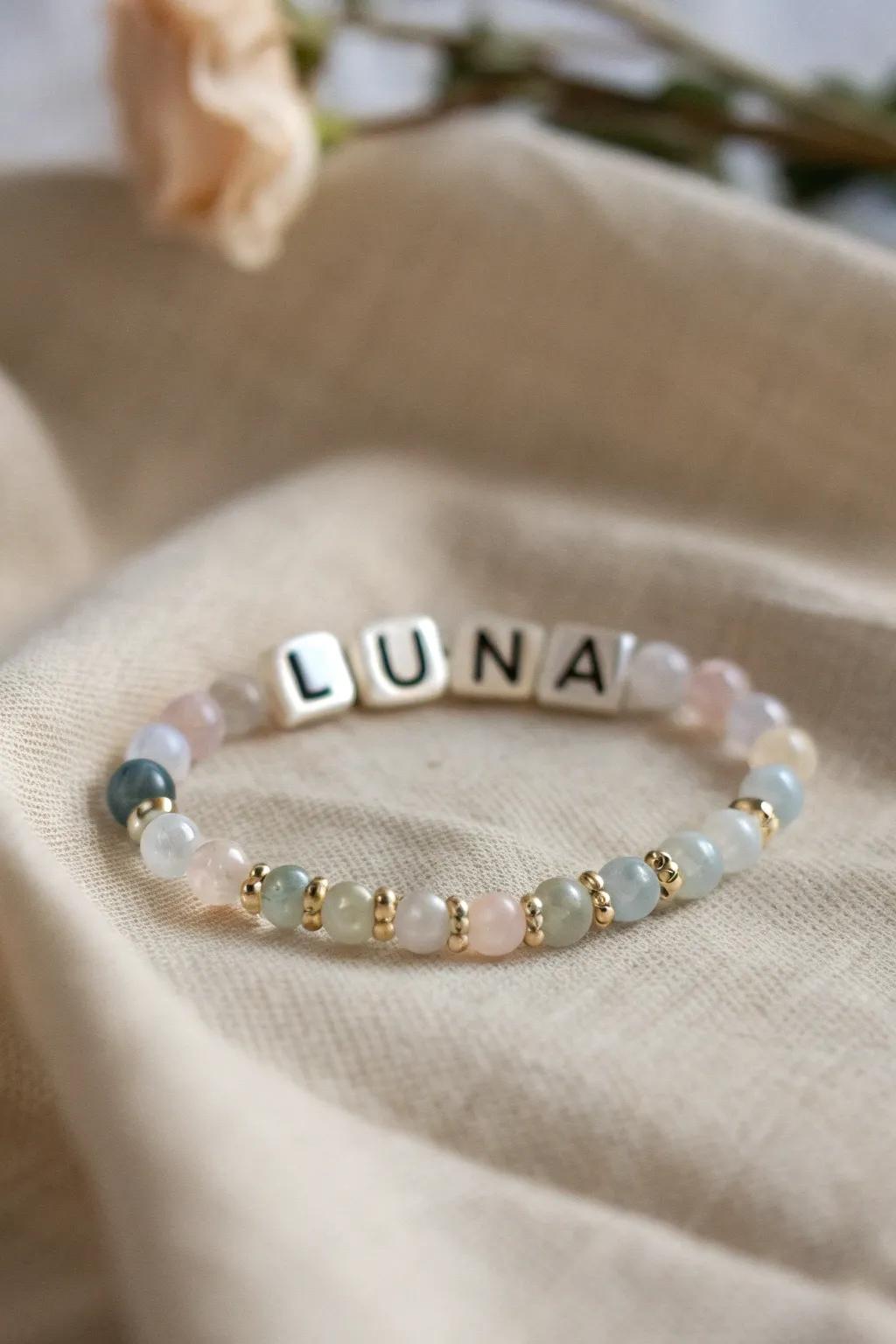 Add a personal touch to your style with a custom name bracelet, where simplicity meets elegance.