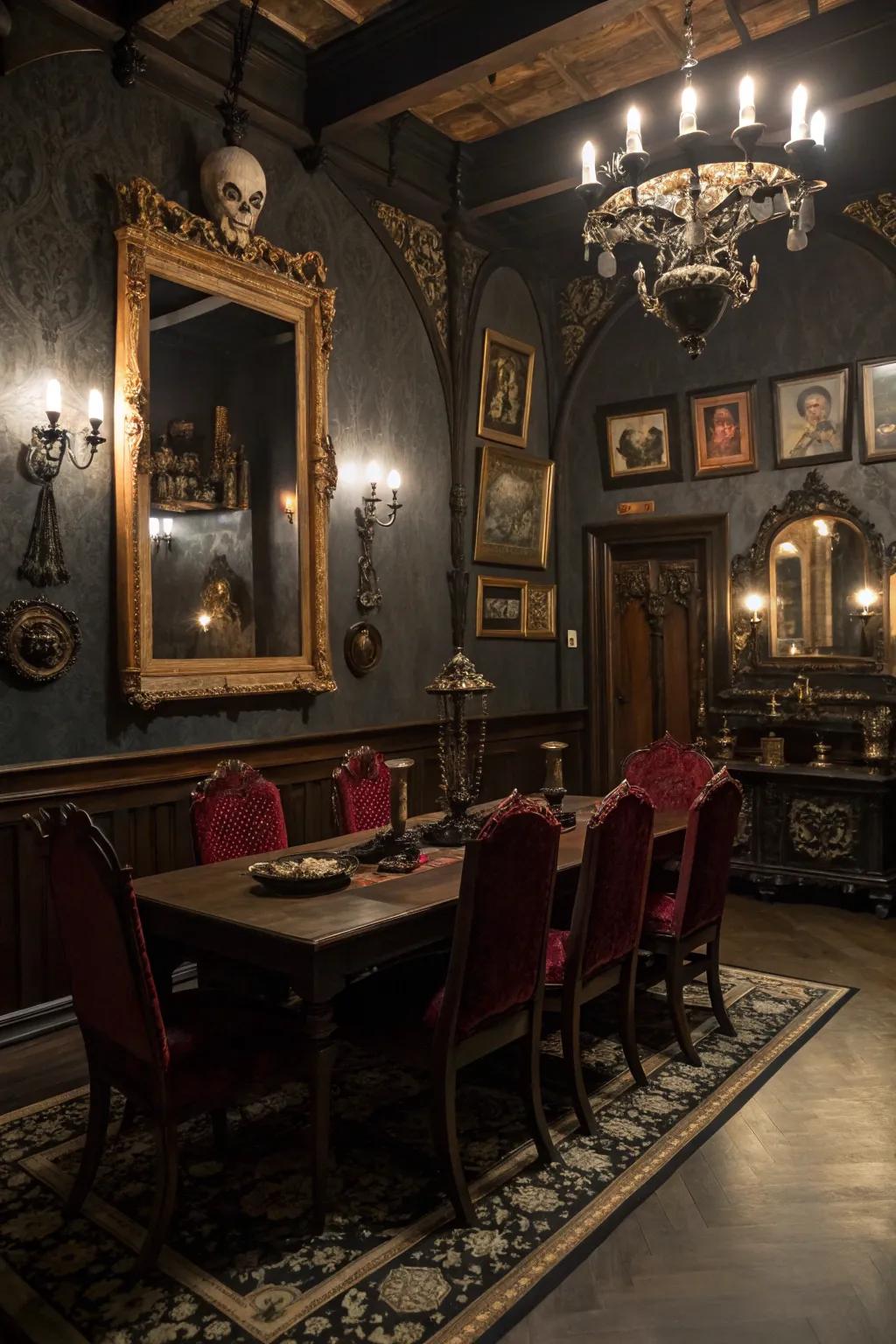 Gothic decor accents that add layers of mystery and history.