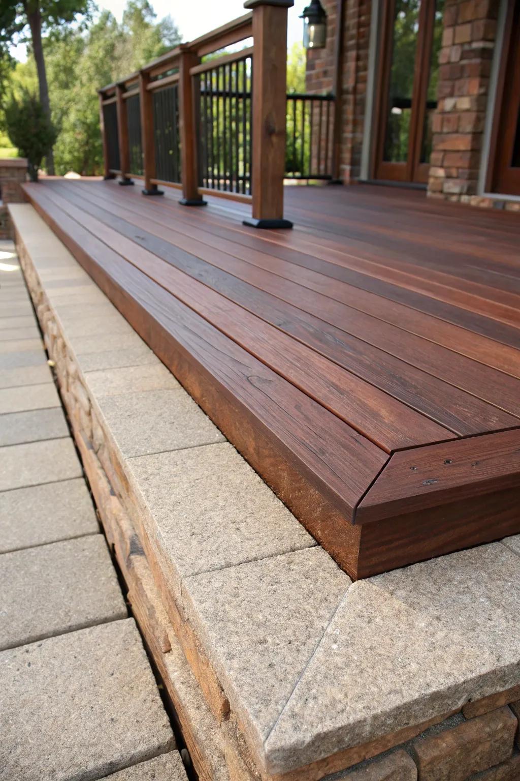 Elevate your outdoor space with a textured material mix for a deck that's uniquely yours.