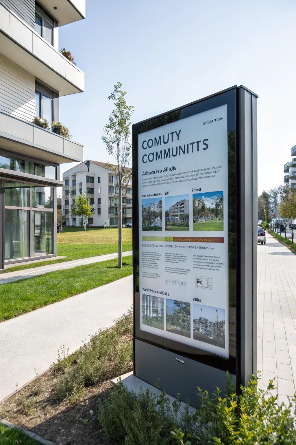 A digital bulletin board keeping the community informed with real-time updates.