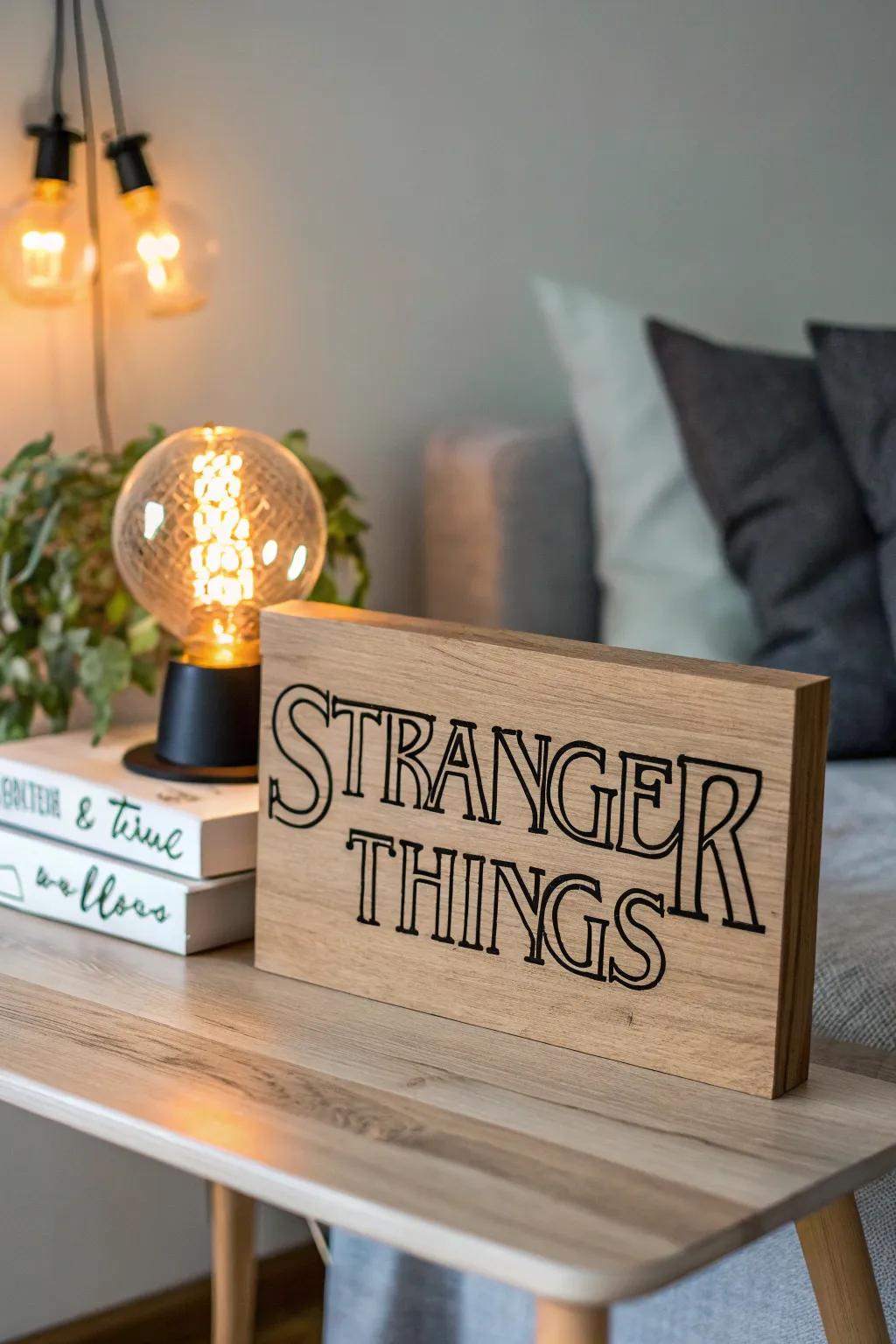 Elevate your decor with a touch of 'Stranger Things' magic, where minimalist design meets boho charm.